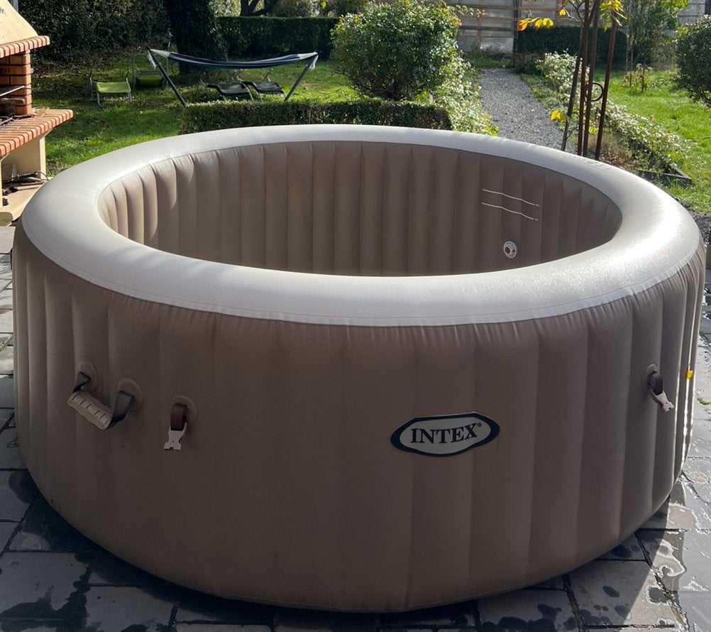 Jacuzzi INTEX pureSpa Complet avec accessoires, Jardin & Terrasse, Enlèvement, Utilisé, Couverture, Gonflable
