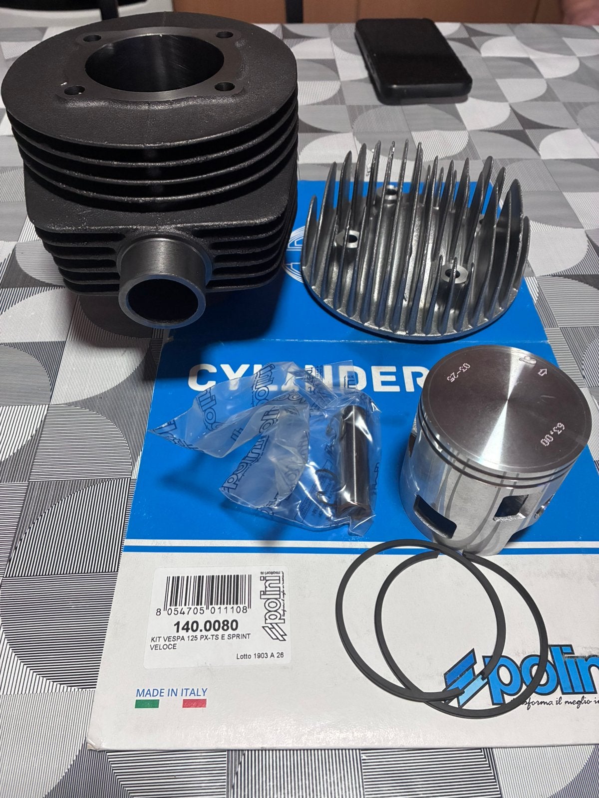Cilinder vespa, Fietsen en Brommers, Ophalen, Nieuw, Cilinder