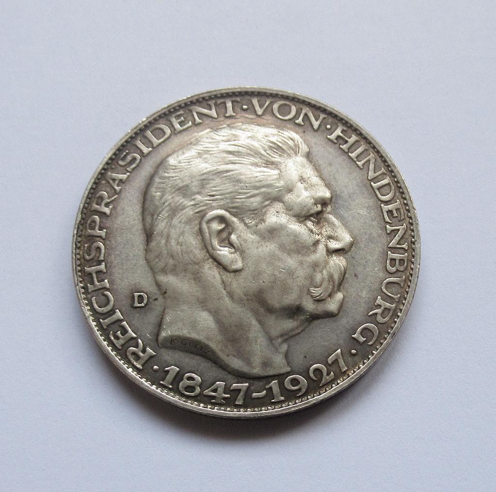 Weimarer Republik  Probe-5-Reichsmark  1927, Postzegels en Munten, Verzenden, Duitsland, Zilver