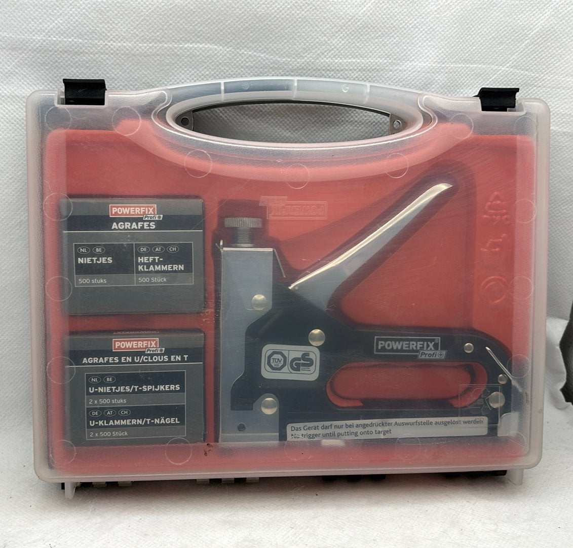 Powerfix Profi Staple Gun / Tacker Set with Staples & Case, Ophalen of Verzenden, Nieuw