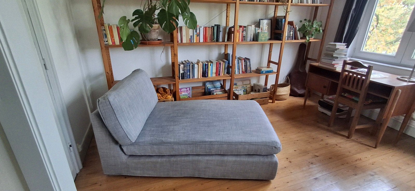 IKEA KIVIK chaise longue grijs, Huis en Inrichting, Ophalen, Eenpersoons, Zo goed als nieuw, Minder dan 150 cm