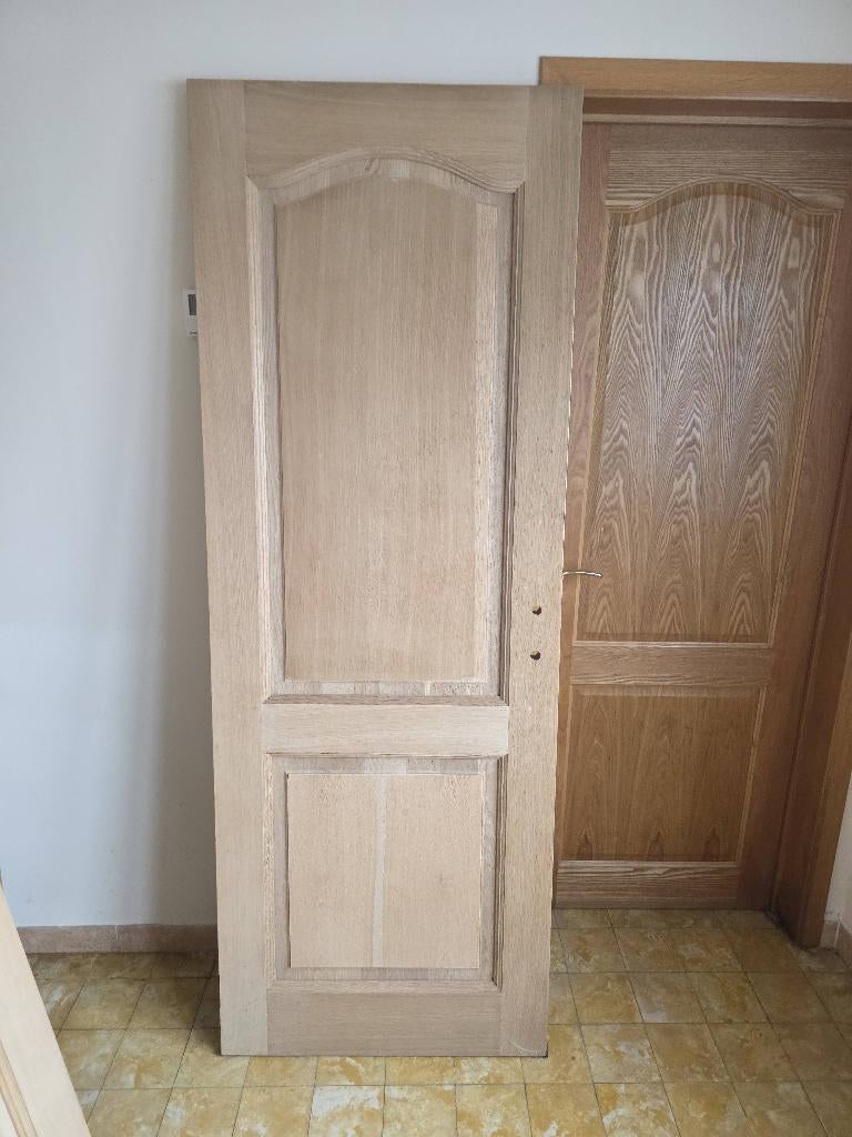 2 portes chêne 215/73, Neuf, Enlèvement ou Envoi, Porte intérieure, Moins de 80 cm