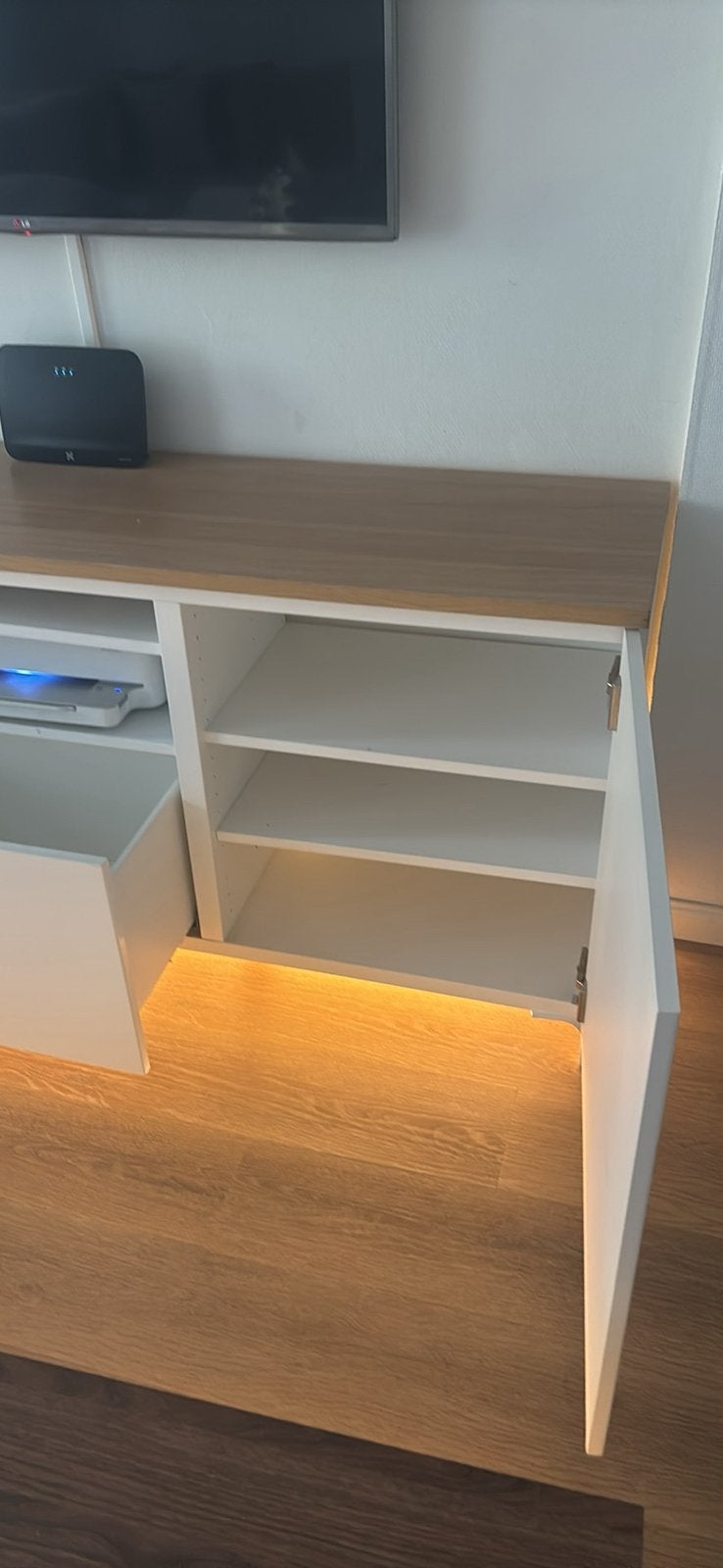 Meuble Ikea Besta blanc laqué, Enlèvement ou Envoi, Comme neuf, Blanc