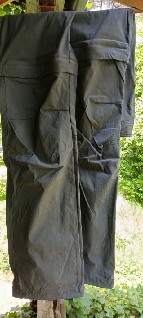 afritsbroek/outdoorbroek grijs, mt 36-46 small, Sport en Fitness, Bergsport en Wandelen, Ophalen
