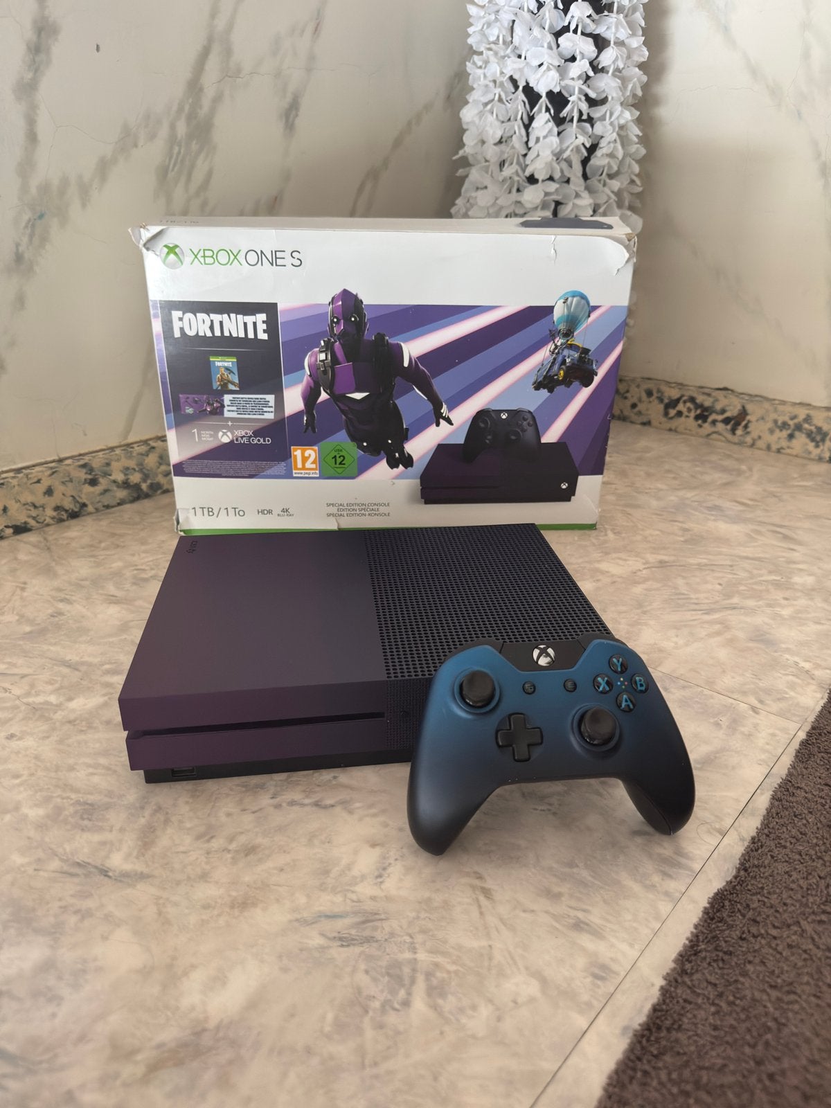 Xbox one s special edition gradient purple, Ophalen, Met games, Xbox One S, Zo goed als nieuw