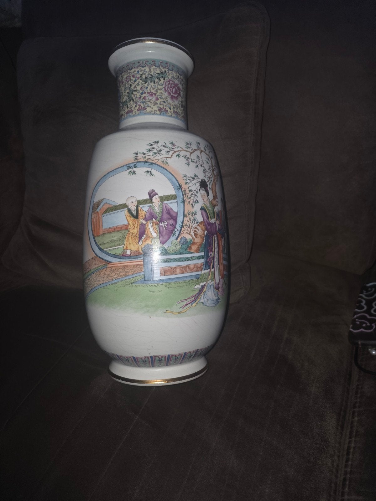 Vase chinois, famille rose marque Qianlong – XXᵉ siècle, Enlèvement ou Envoi