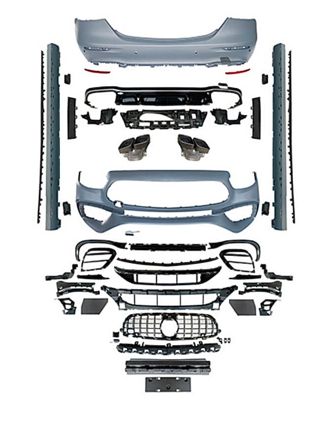 W213 E KLASSE AMG LOOK BODYKIT FACELIFT VOORBUMPER + ACHTERB, Utilisé, -, Arrière, -