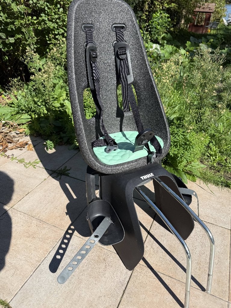 Thule Yepp Nexxt 2 Maxi frame mount fietsstoeltje mintgreen, Ophalen, Achterzitje, Voetsteuntjes, Yepp (Thule)