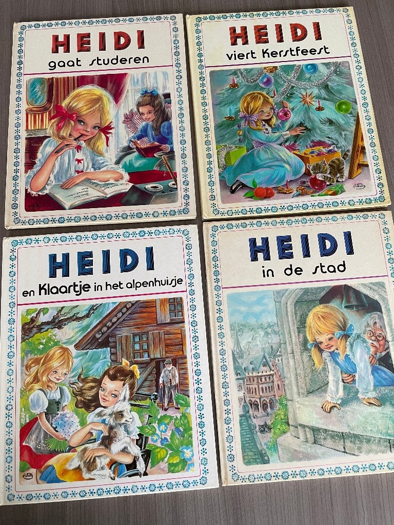kinderboeken - 4 boeken VINTAGE - Heidi, Envoi, Utilisé, Fiction général