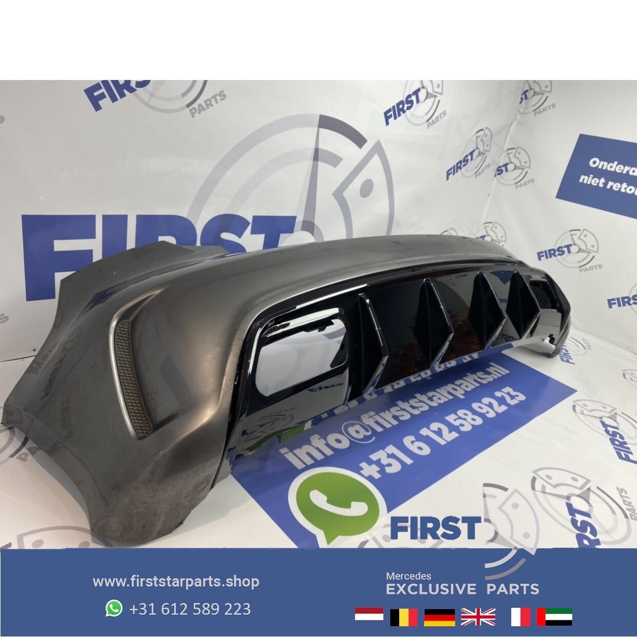 W176 A KLASSE FACELIFT 45 AMG ACHTERBUMPER COMPLEET GRIJS 78, Gebruikt, -, Ophalen of Verzenden, Achter