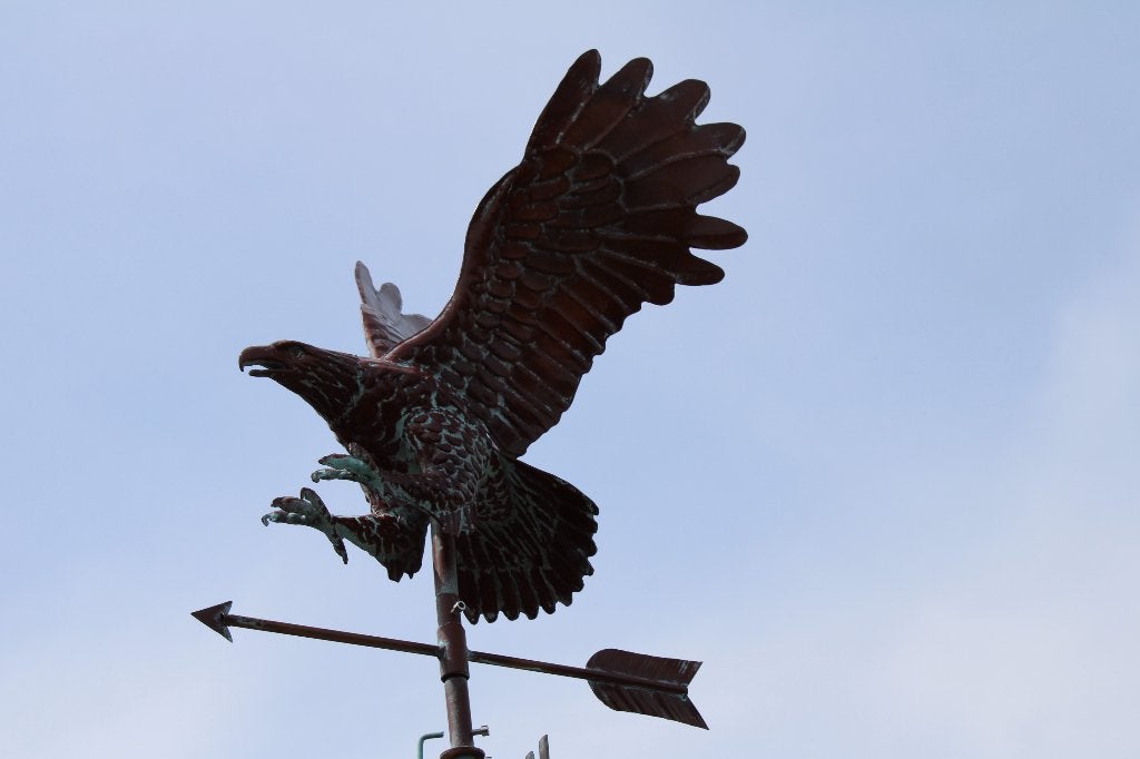 3D smeedijzeren windwijzer in bronskleur, zie foto's, Tuin en Terras, Ophalen of Verzenden, Nieuw