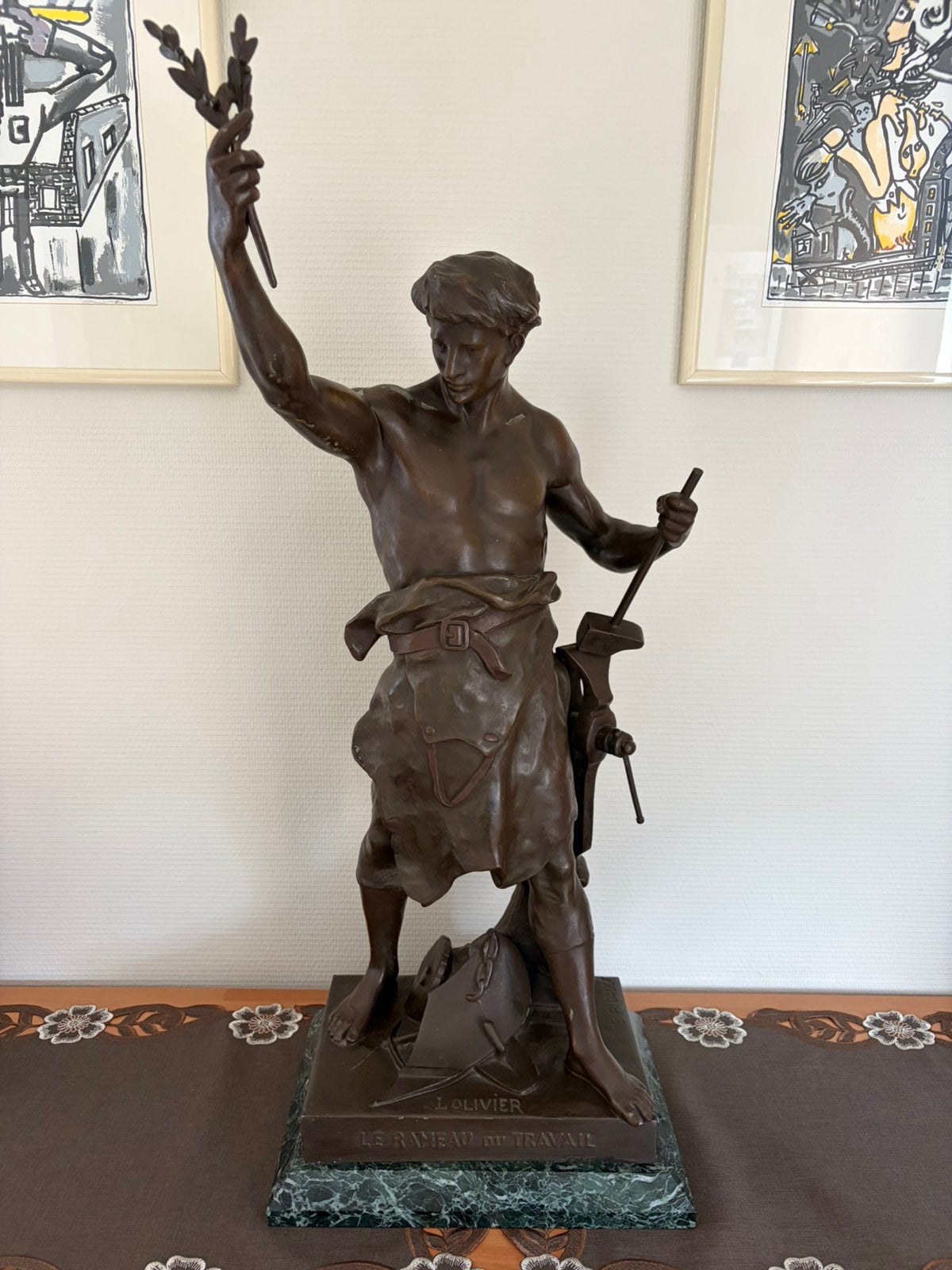 L’Olivier, le remeau du travail - E. Picault, Enlèvement