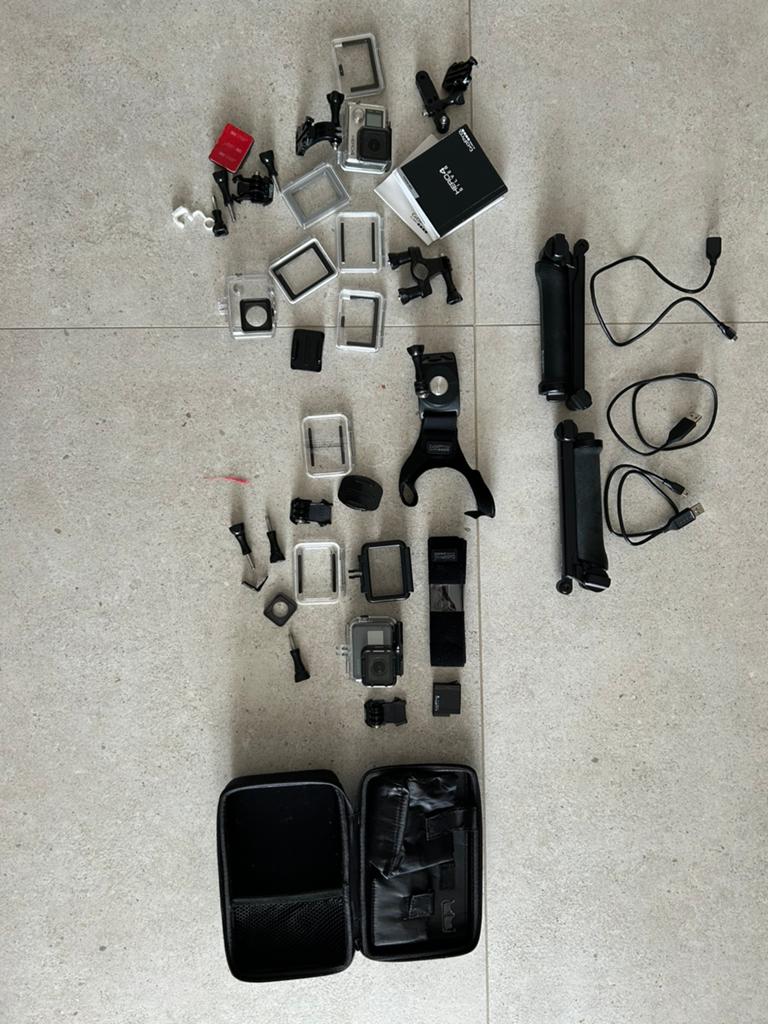 Gopro hero 4 & 5 met accessoires, Ophalen, Zo goed als nieuw, GoPro