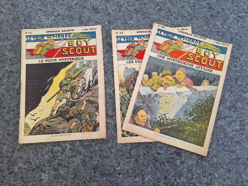Arnould Galopin Scouts - Tour du monde 3 nummers (jaren 30), Ophalen of Verzenden, Gelezen, Sport en Vrije tijd