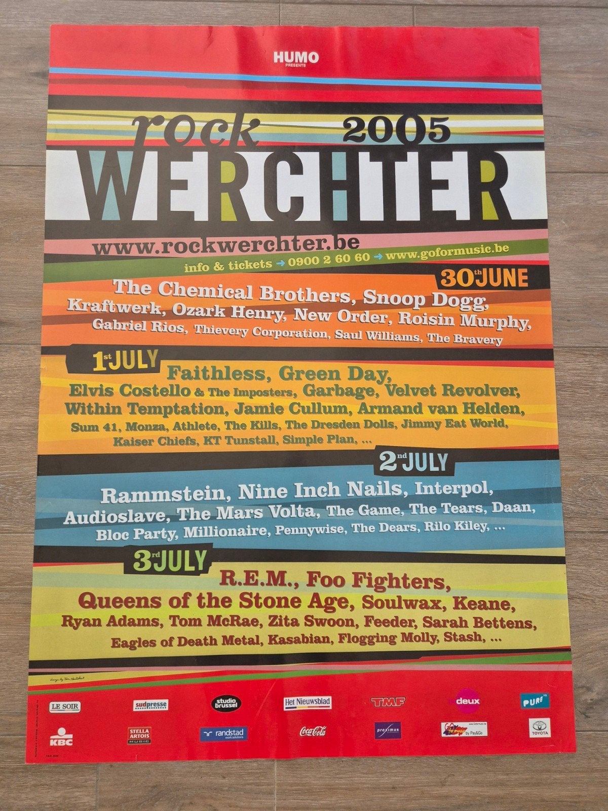 Poster Rock Werchter 2005, Verzamelen, Posters, Ophalen of Verzenden, Zo goed als nieuw, Muziek