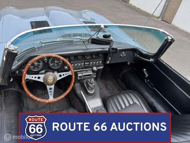 Jaguar E-Type Series 1.5 | 1968 | Route 66 Auctions, Auto's, Zwart, Bedrijf, Handgeschakeld, Overige carrosserie