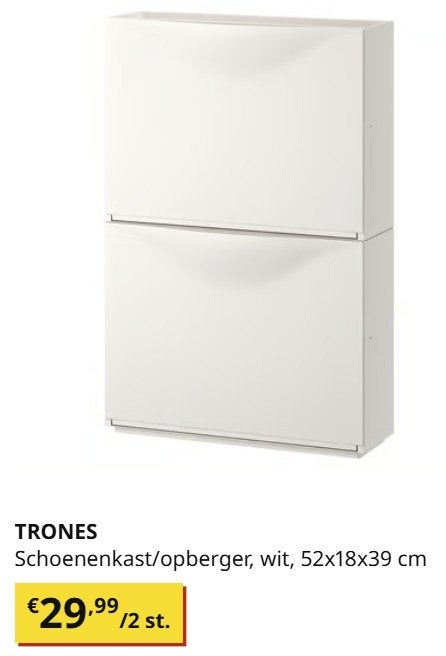 2 schoenkasten Ikea, Enlèvement, Utilisé