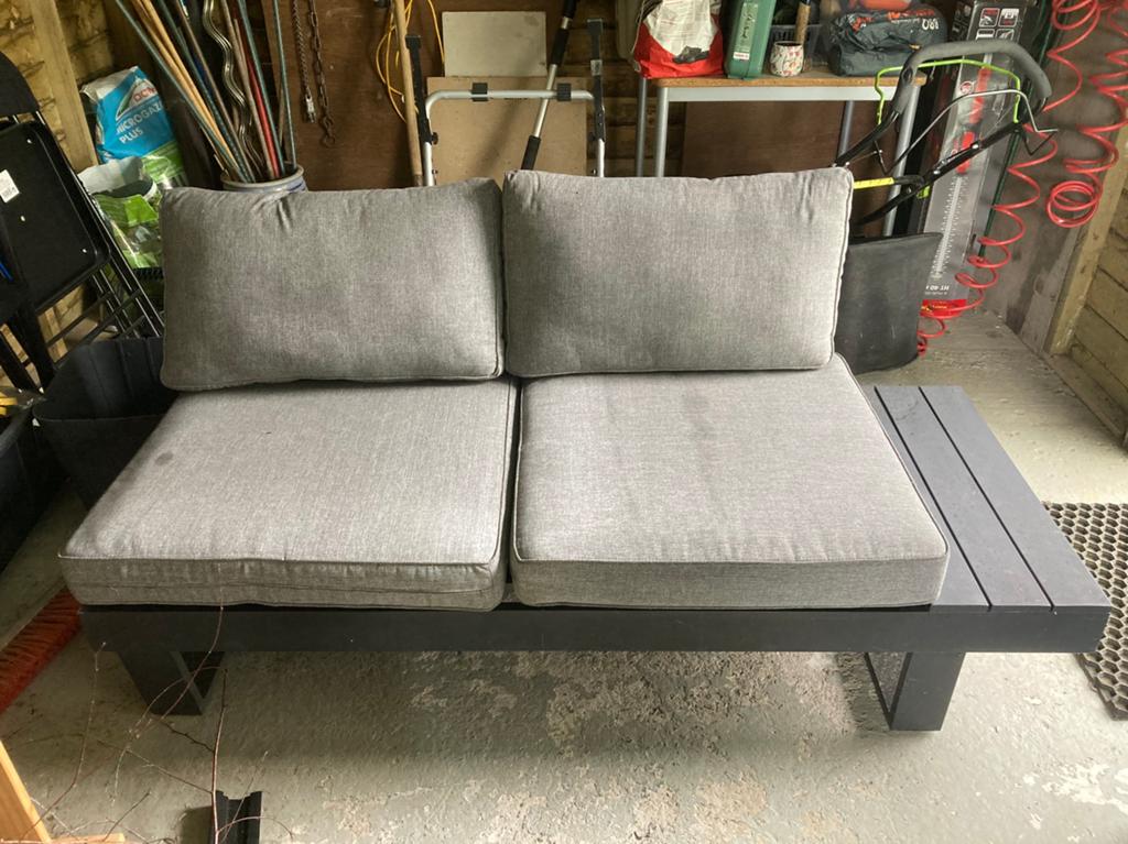 Loungebank tuinmeubel, Ophalen of Verzenden, Zo goed als nieuw, Aluminium