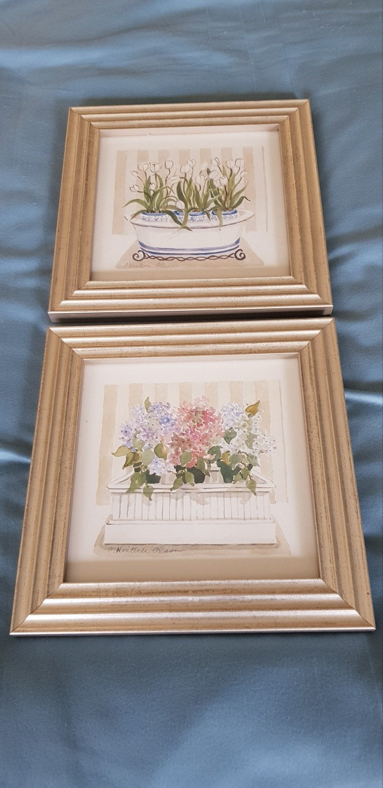 2 schilderijtjes van C. Winterle Olson, Ophalen of Verzenden