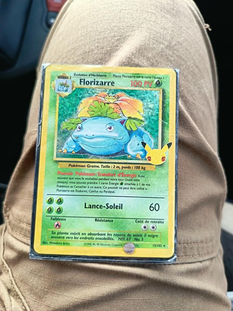 Carte Pokémon Florizarre édition 25ans 1995, Enlèvement