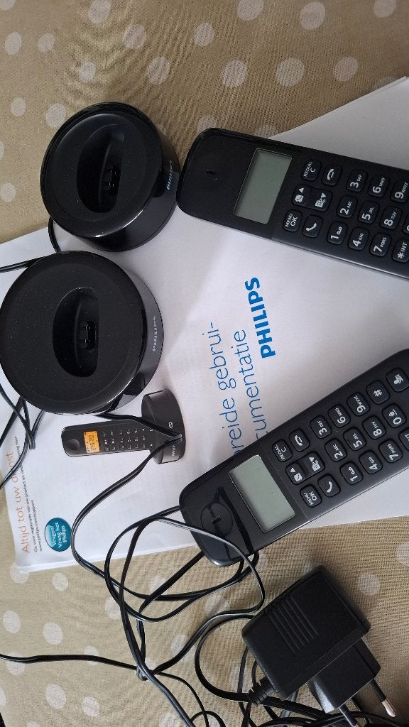 Philips draadloze telefoons, Télécoms, Enlèvement, Comme neuf, 2 combinés