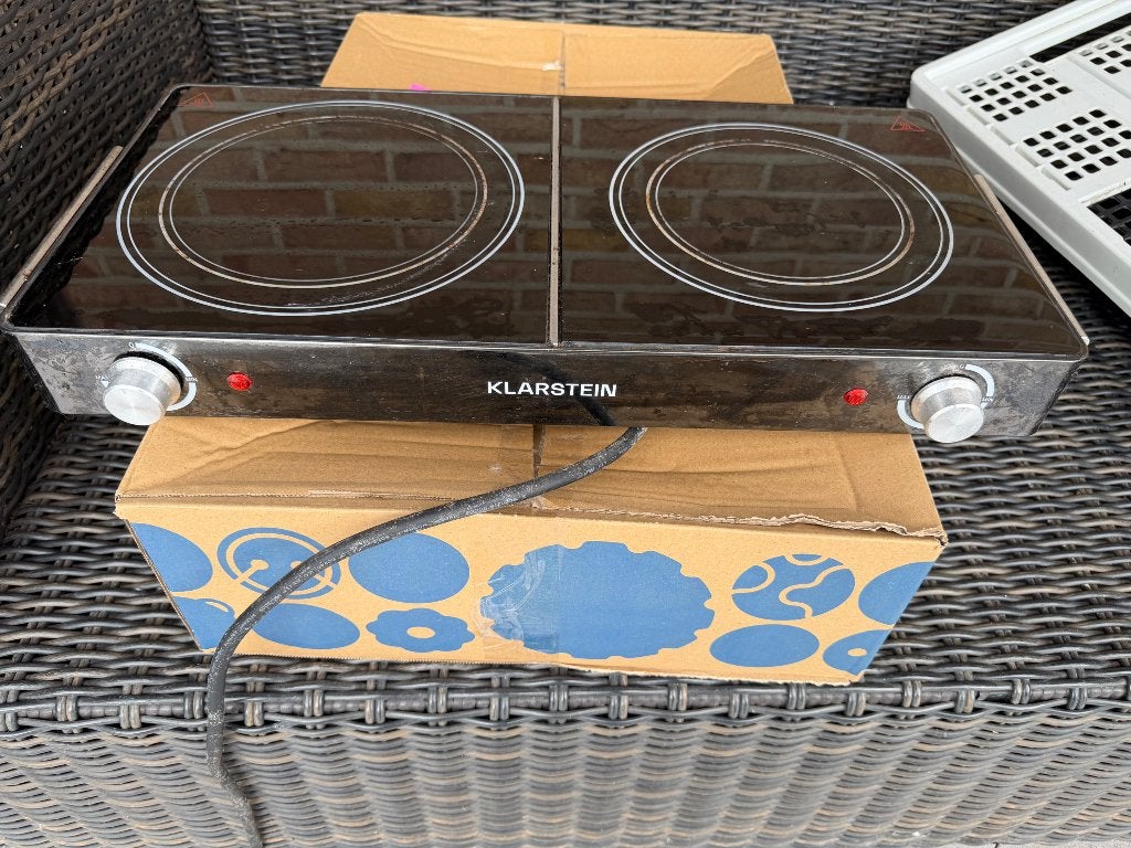 Electrisch kookplaat, Elektronische apparatuur, Kookplaten, Ophalen, Gebruikt, 3 kookzones of minder, Vrijstaand