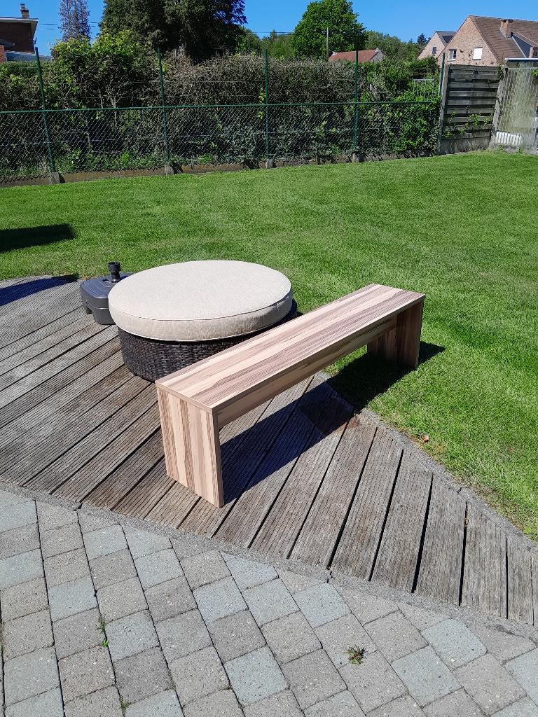 Bank walnoot motief, Tuin en Terras, Ophalen, Zo goed als nieuw