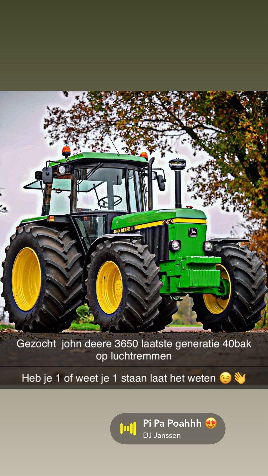 Ik zoek een john deere 3650 laatste generatie 40kmp, Enlèvement, John Deere
