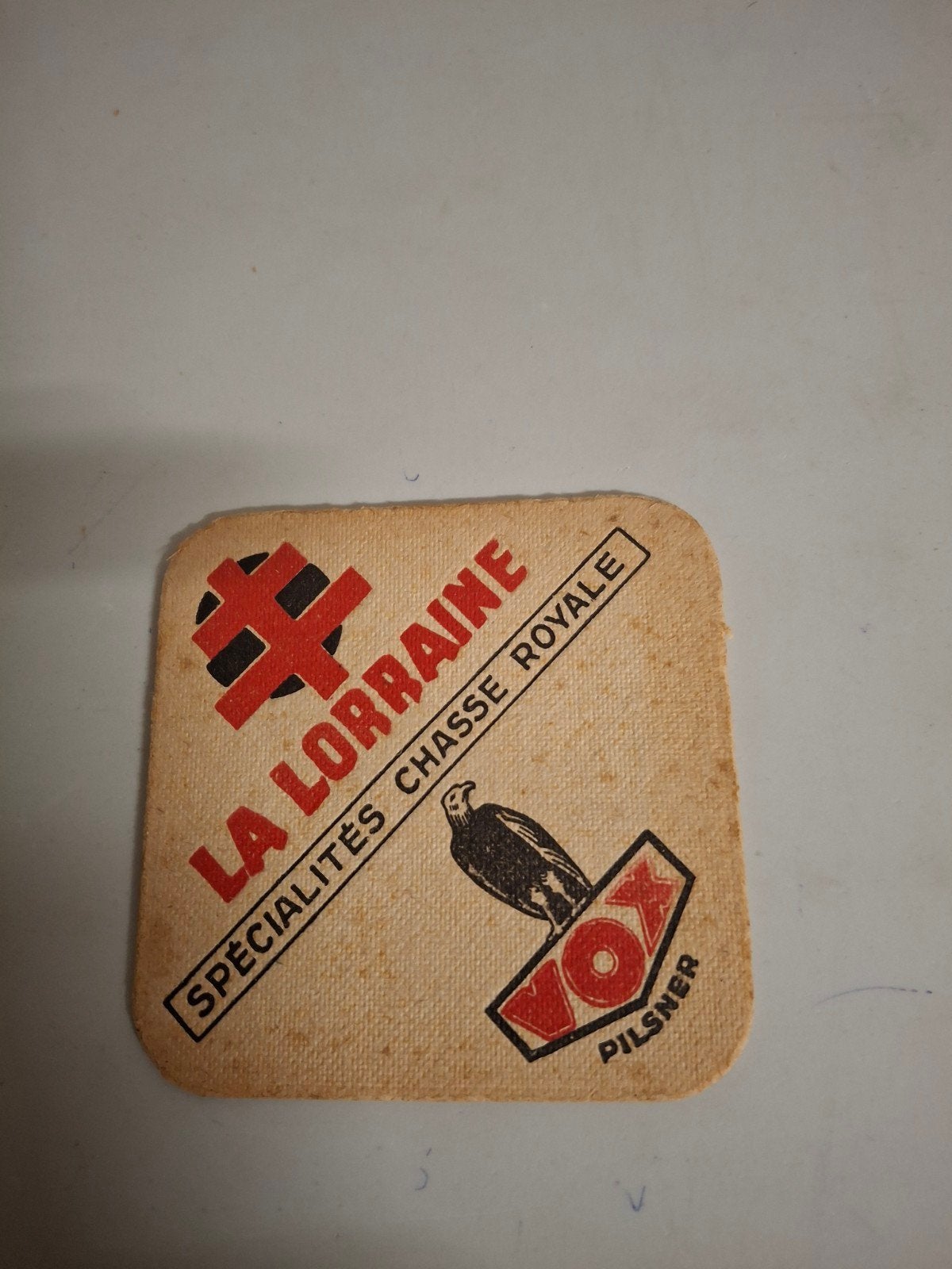 oud bierviltje la lorraine vox chasse royale, Collections, Enlèvement ou Envoi