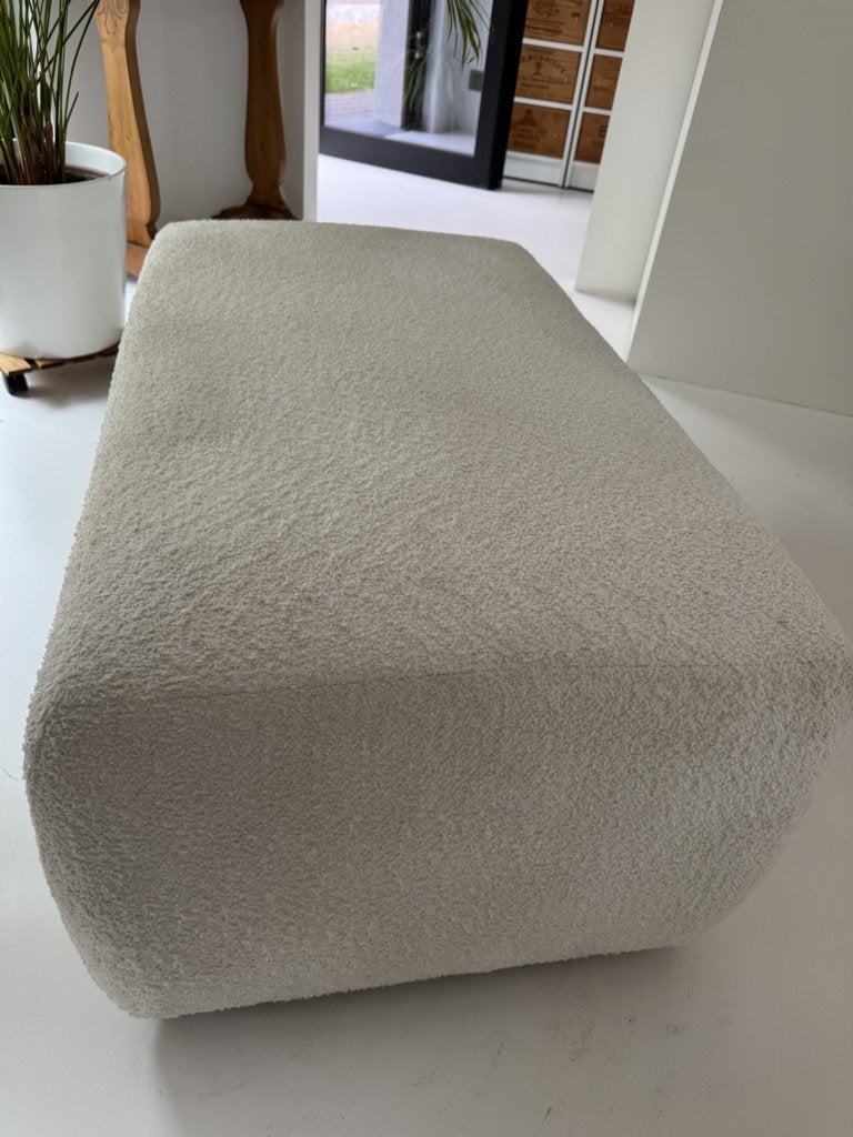 POUF BLANC - WITTE POEF, Maison & Meubles, Canapés | Repose-pieds & Poufs, Enlèvement
