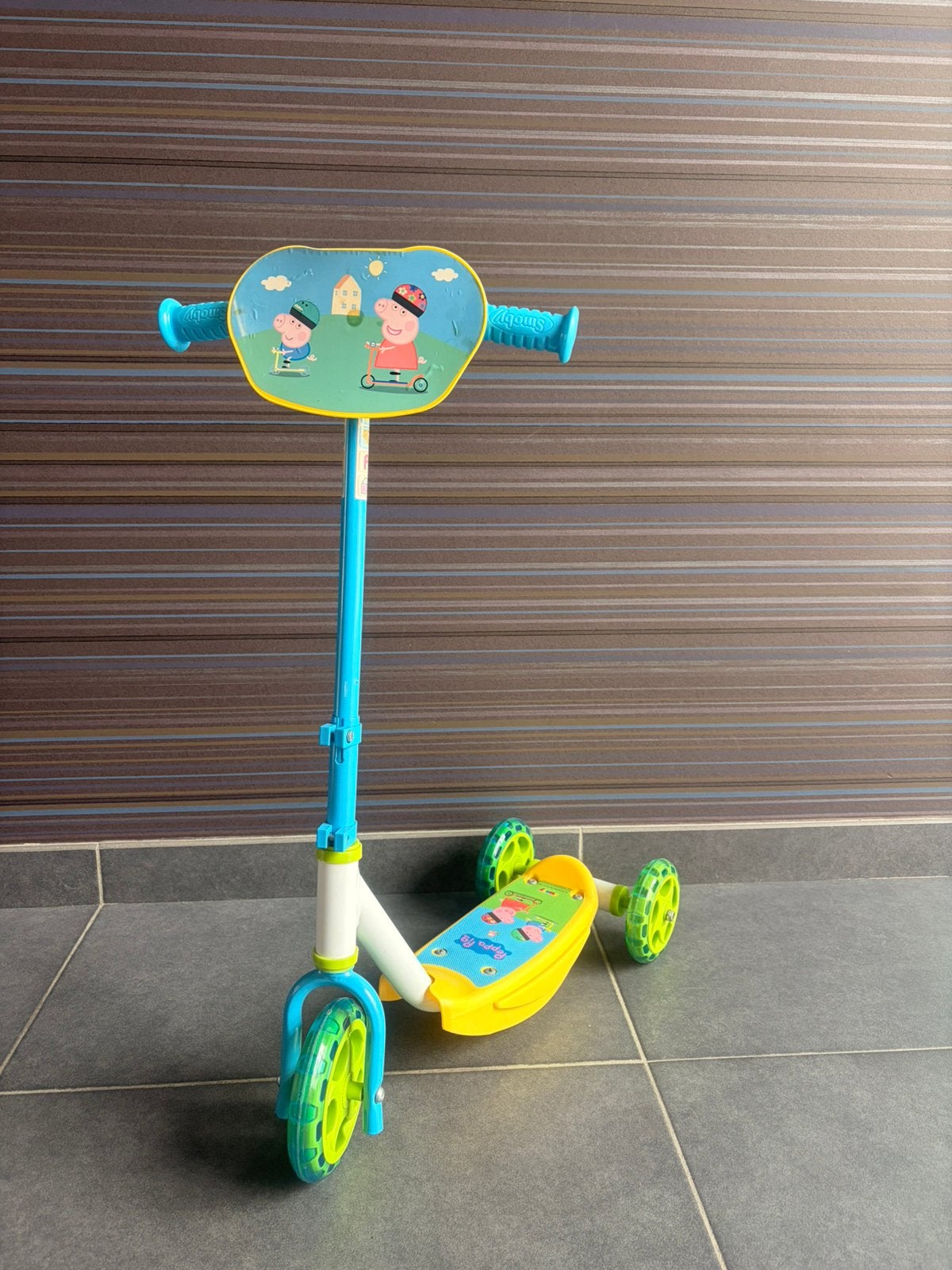 Smoby Peppa Pig kinderstep 3 wielen - verstelbaar stuur, Fietsen en Brommers, Ophalen, Gebruikt