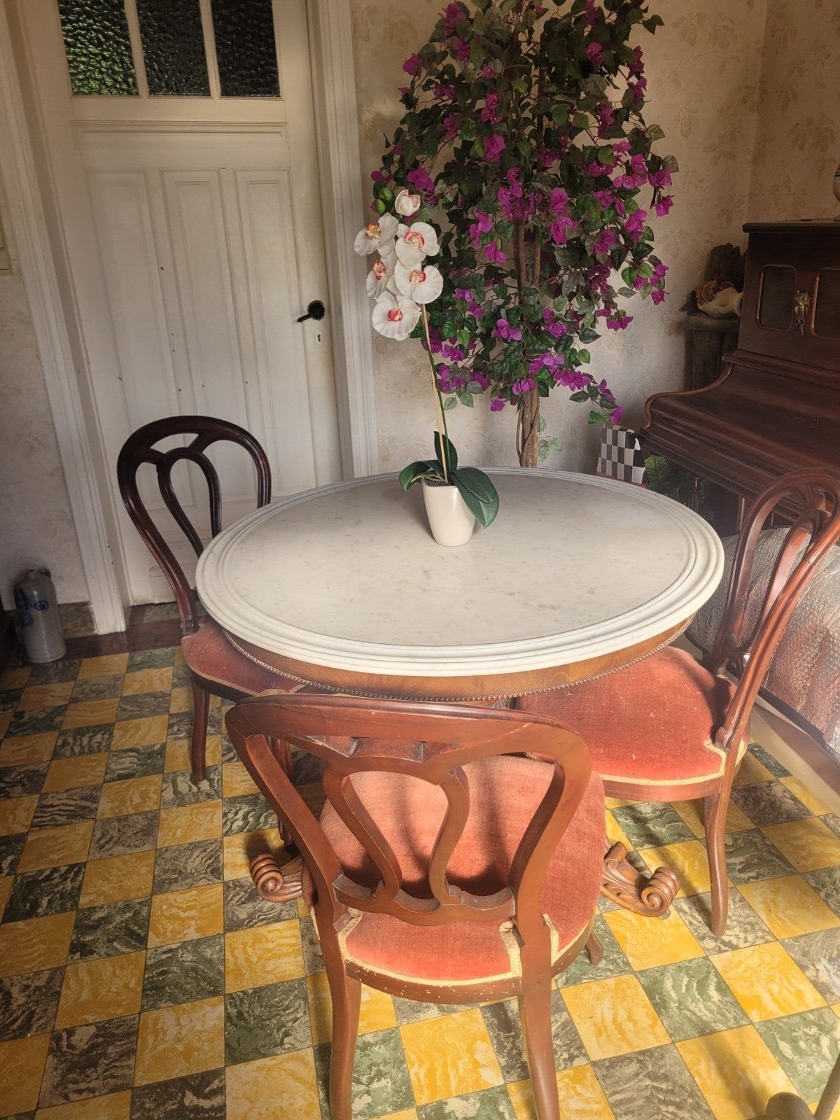 gueridon et 4 chaises, Antiek en Kunst, Ophalen