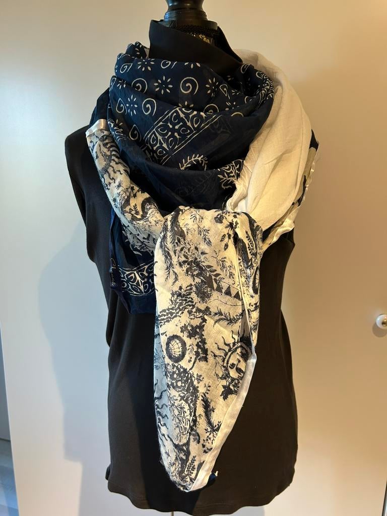 Foulard Shanna marine et blanc, Enlèvement ou Envoi, Neuf