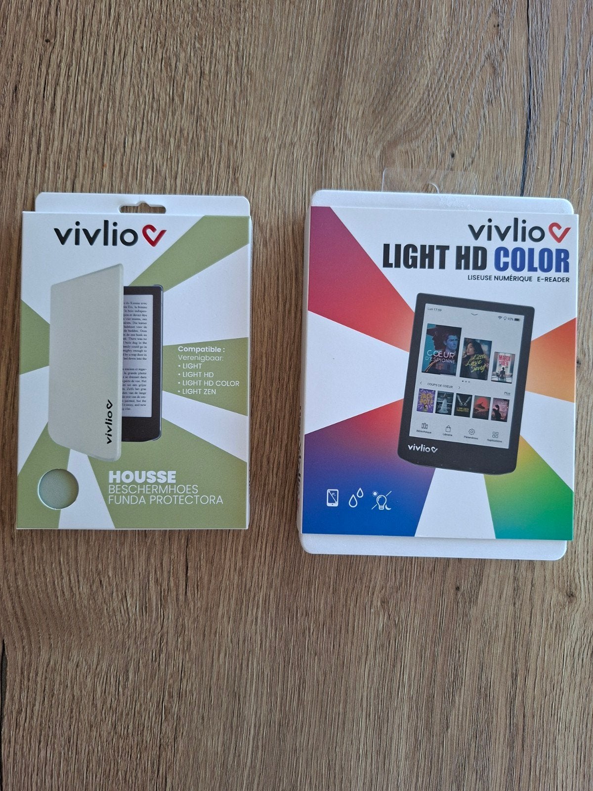 Vivlio Light HD Color + Beschermhoes NIEUW!, Computers en Software, E-readers, Ophalen of Verzenden