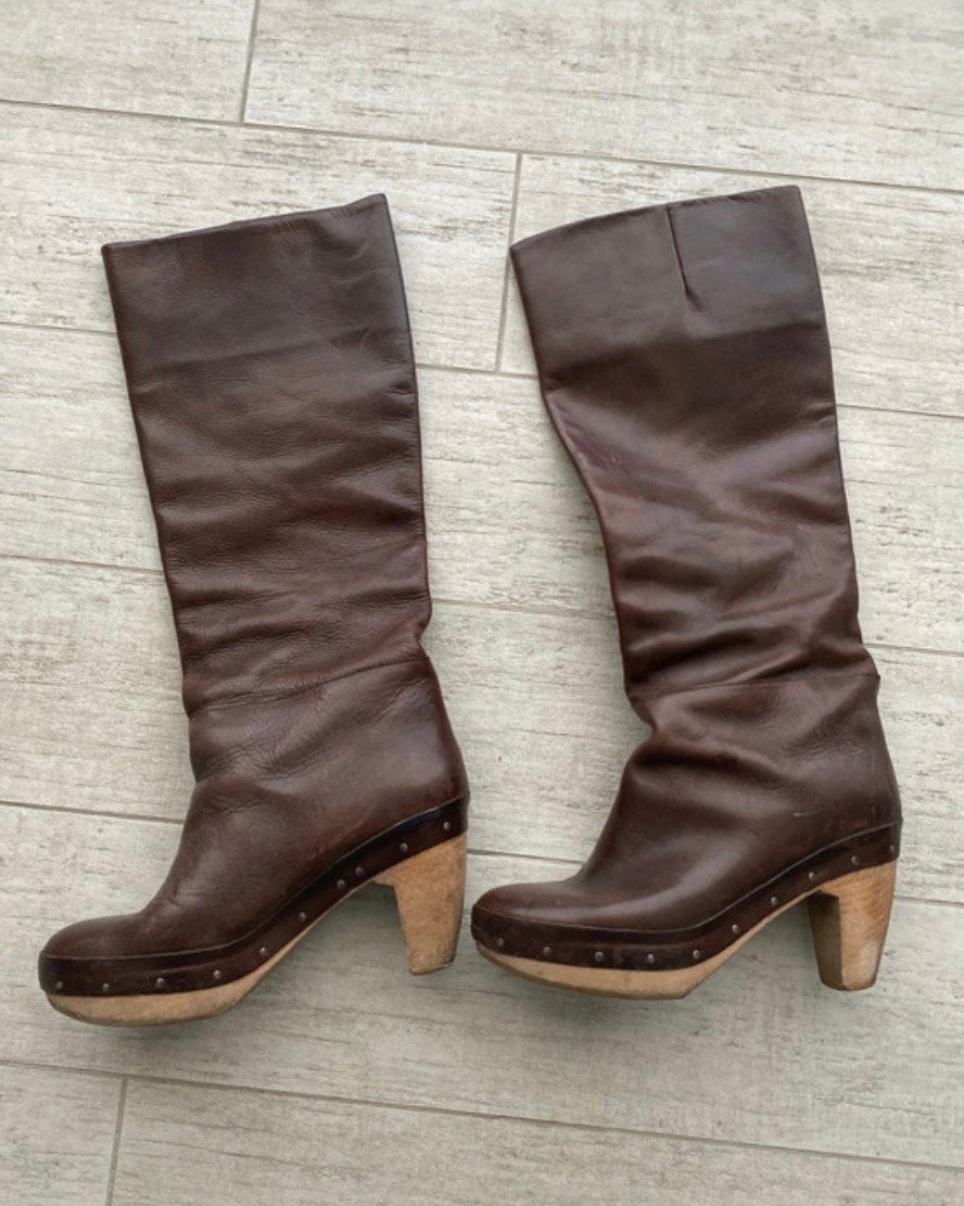 Marni laarzen maat 38, Kleding | Dames, Hoge laarzen, Bruin, Ophalen of Verzenden, Gedragen