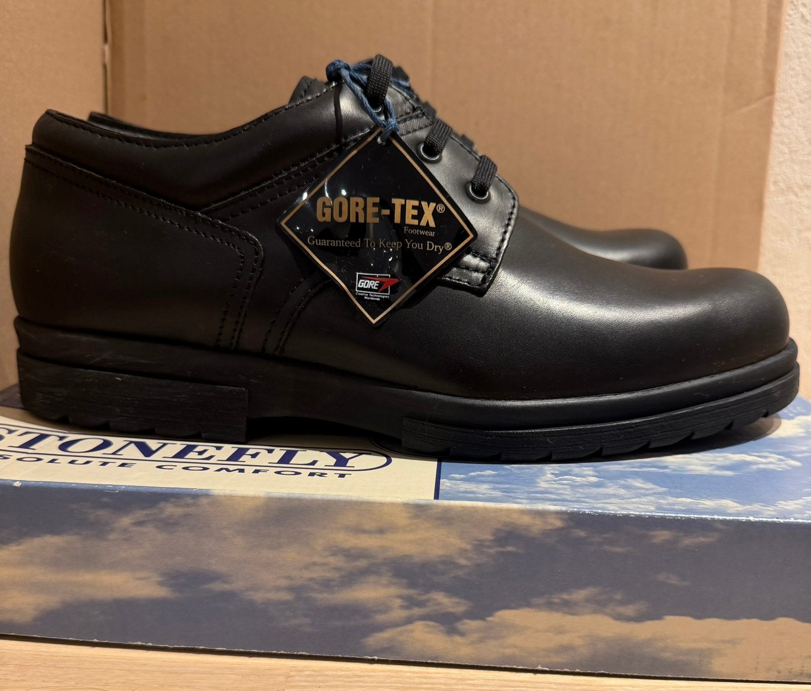 Stonefly Waterdichte Gore-Tex Schoenen Zwart Leer Maat 45, Kleding | Heren, Badmode en Zwemkleding, Ophalen of Verzenden, Zwart