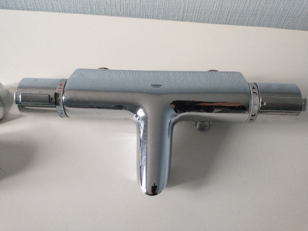 Thermostatische combi bad/douchekraan Grohe, Doe-het-zelf en Bouw, Sanitair, Ophalen, Gebruikt, Chroom, Bad