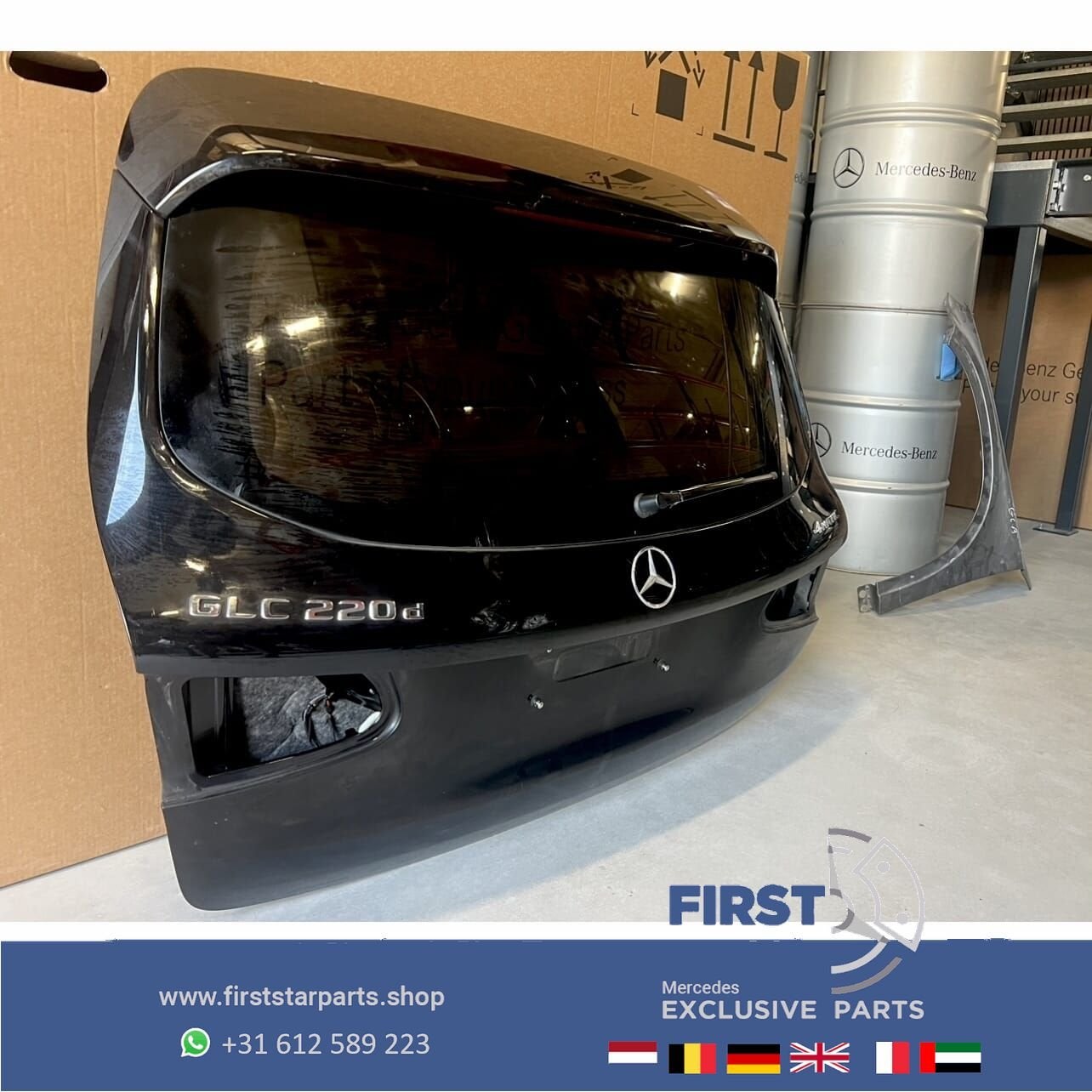 X253 W253 GLC KOFFERKLEP ACHTERKLEP ZWART KOFFERBAK COMPLEET, Arrière, Haillon arrière, Utilisé, -