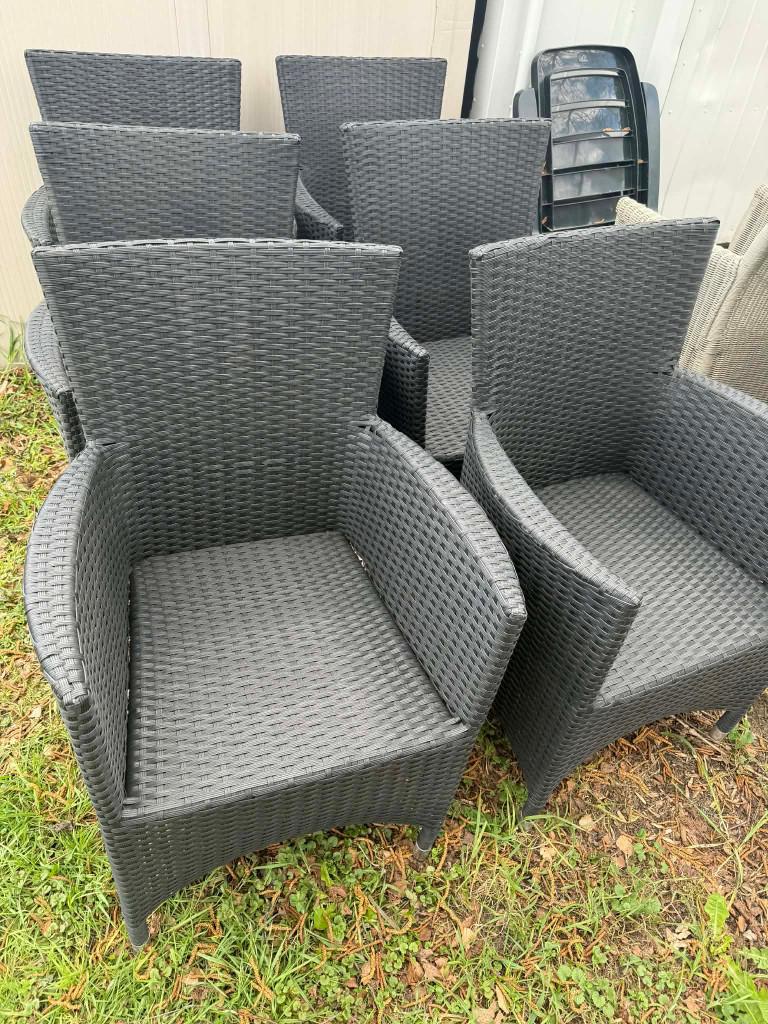 6 tuinstoelen TT (wicker), Tuin en Terras, Ophalen, Zo goed als nieuw, Wicker
