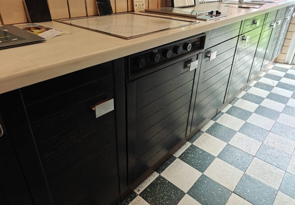 keuken, Huis en Inrichting, Keuken | Complete keukens, Ophalen, Gebruikt, Zwart, Enkelwandige keuken