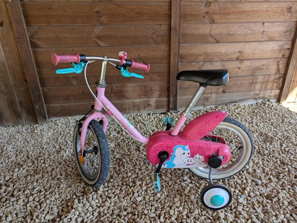 Vélo enfant avec petites roues amovibles 14 pouces fille 3-5, Vélos & Vélomoteurs