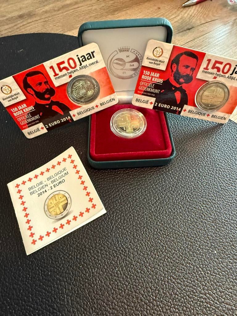 Setje rode kruis 2014 met proof bij, Ophalen of Verzenden, Setje