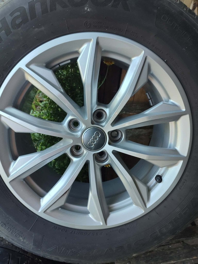 4 Jantes Origine Audi 17" NICKEL + Pneus Hankook 235/65/17, Autos : Pièces & Accessoires, Véhicule de tourisme, Pneus été, Enlèvement