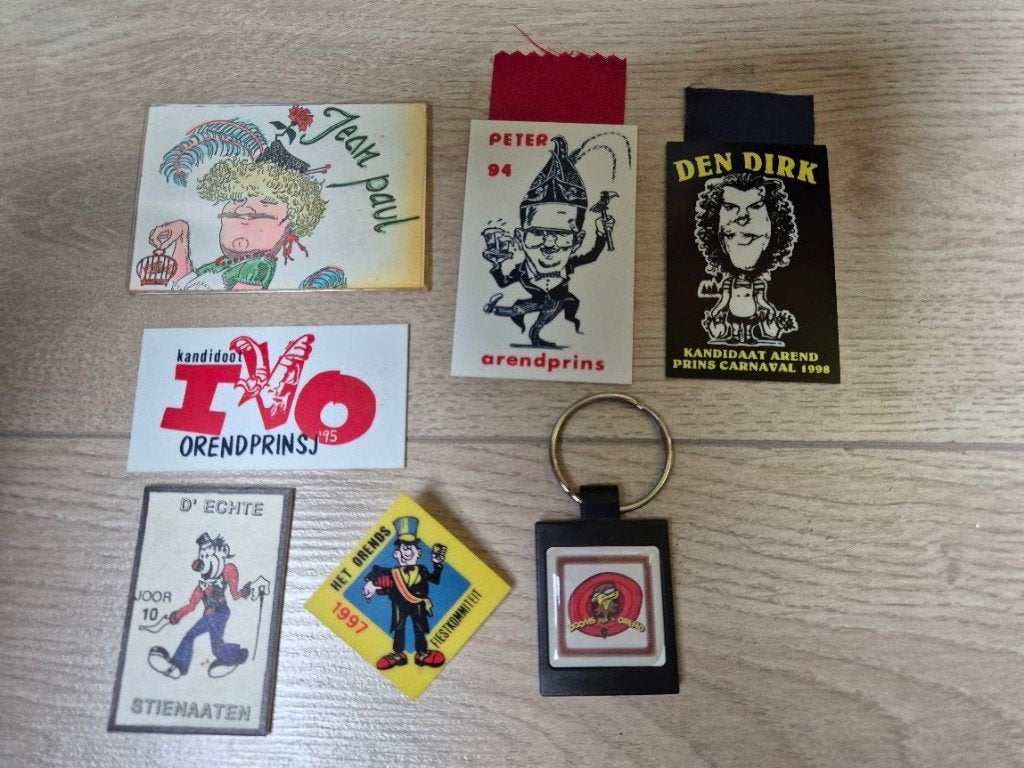 Carnaval Aalst Arend badges, Ophalen of Verzenden