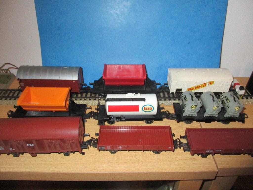 Marklin lot de 9 wagons marchandises (1), Enlèvement ou Envoi, Utilisé, Wagon, Märklin