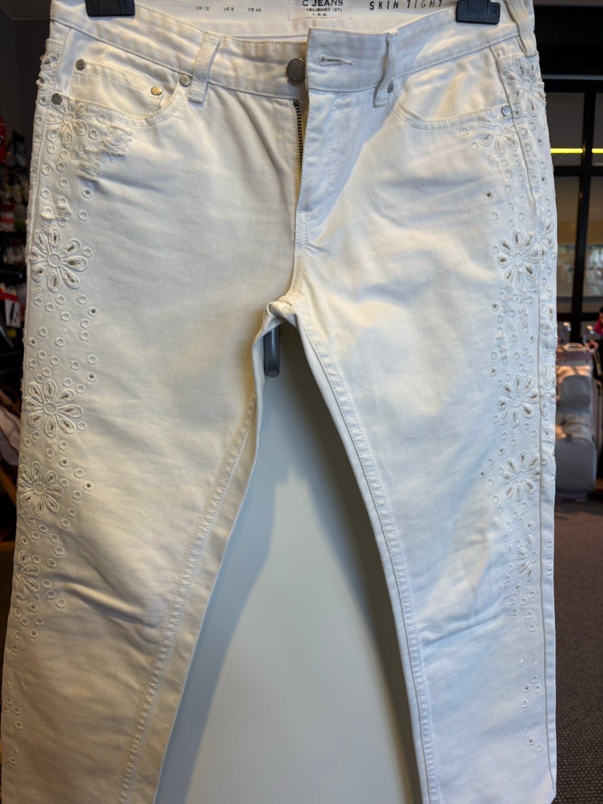 Jeans broek wit, Ophalen, Wit