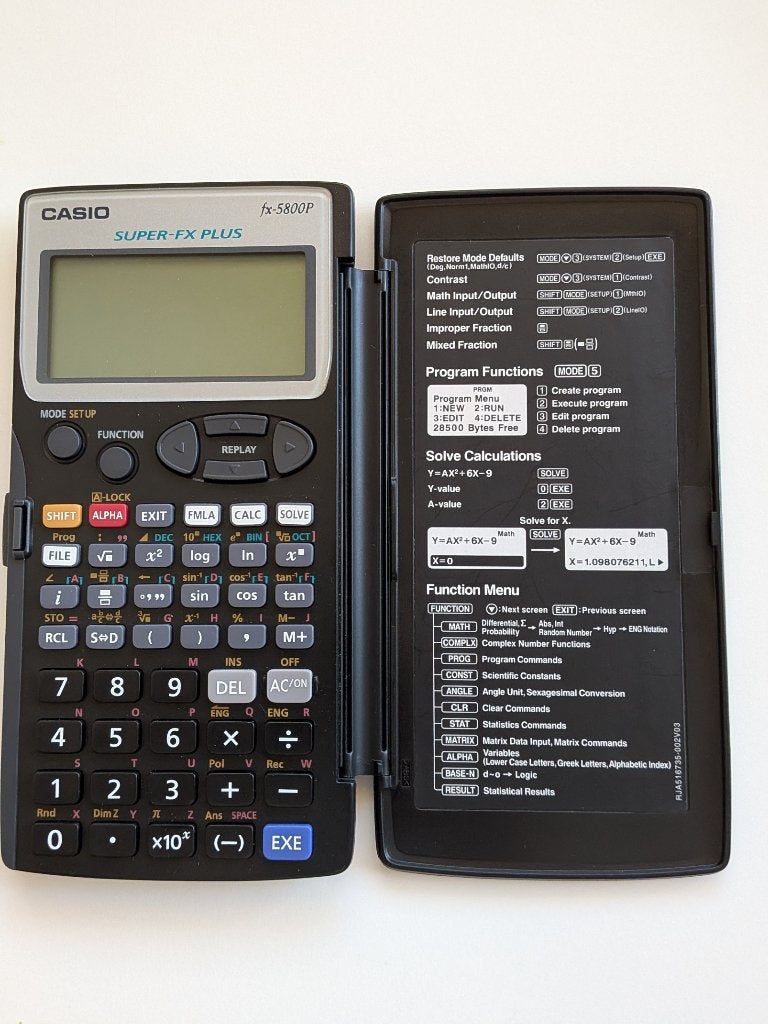 Casio fx-5800P wetenschappelijke rekenmachine, Ophalen of Verzenden, Zo goed als nieuw
