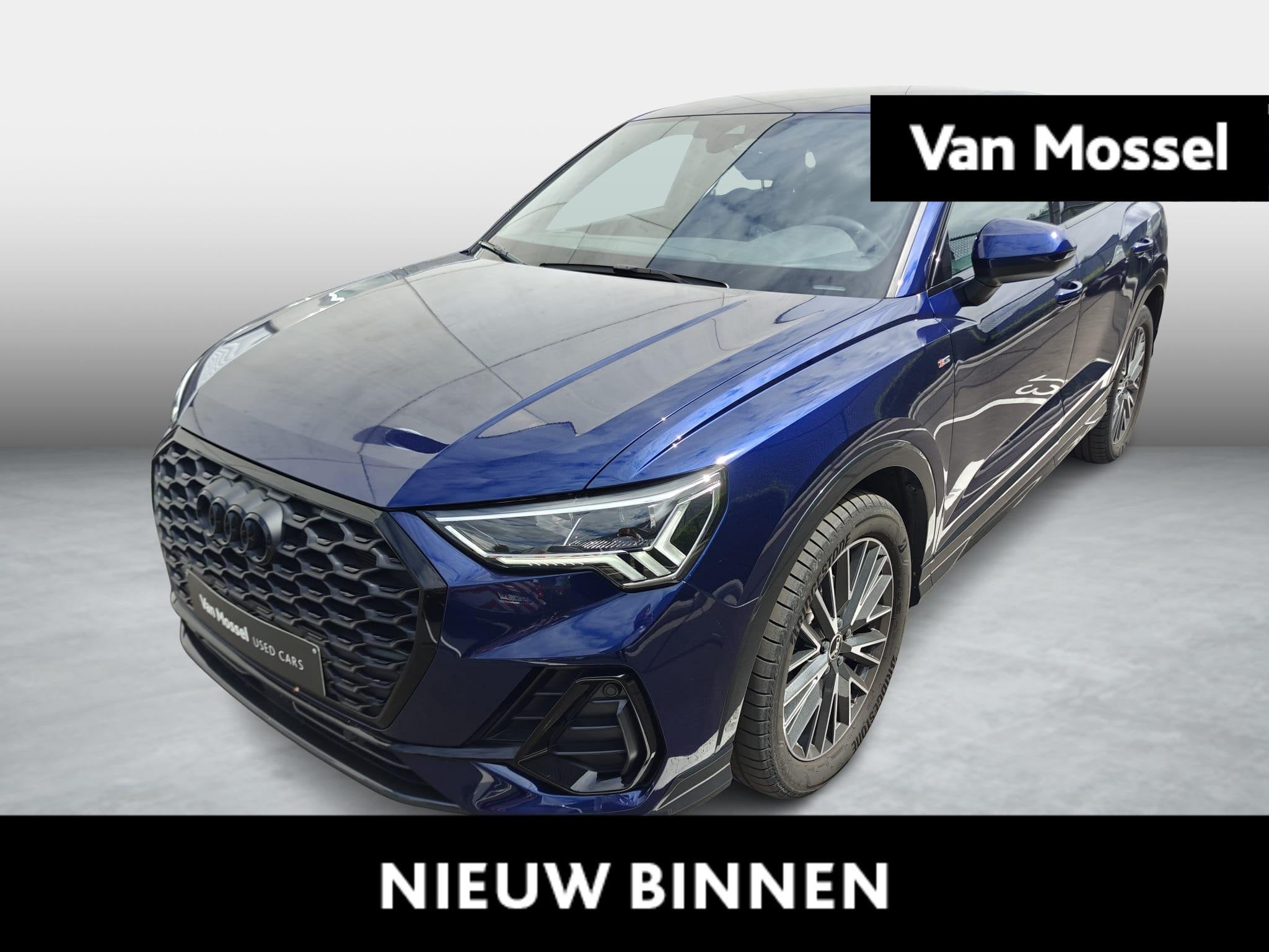 Audi Q3 Sportback 35 TFSI S tronic S Line Business Edition, Stof, 4 cilinders, Blauw, Bedrijf