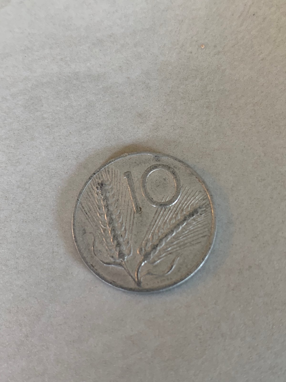 Italiaanse 10 Lire munt uit 1954 aluminium, Postzegels en Munten, Ophalen of Verzenden