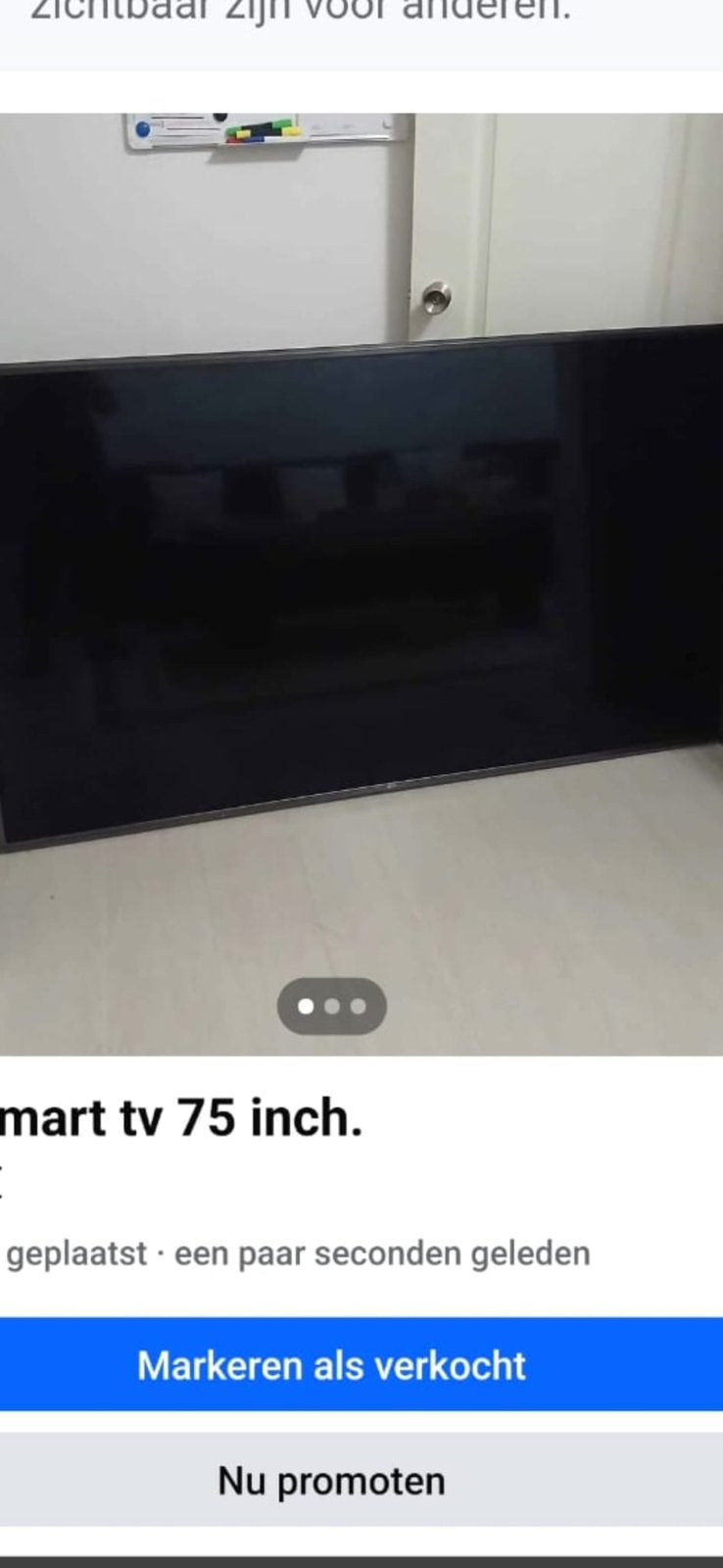 LG Smart TV 75 inch te koop ANTWERPEN, Audio, Tv en Foto, Ophalen, Zo goed als nieuw, LG, Smart TV